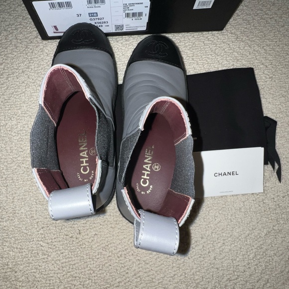 Chanel Combat Boots 21B G37927 -Gray/Black. Size 37 - Picture 8 of 12